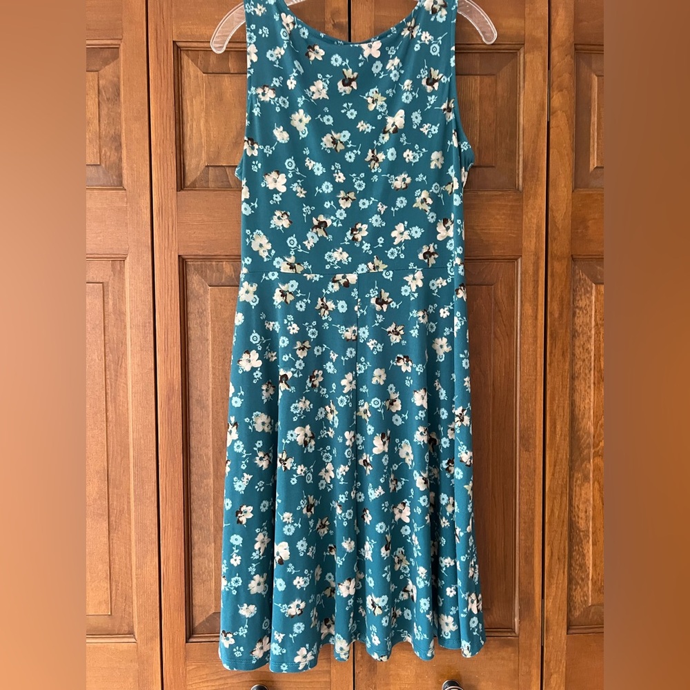 Kaileigh Teal Floral Dress - Picture 5 of 5